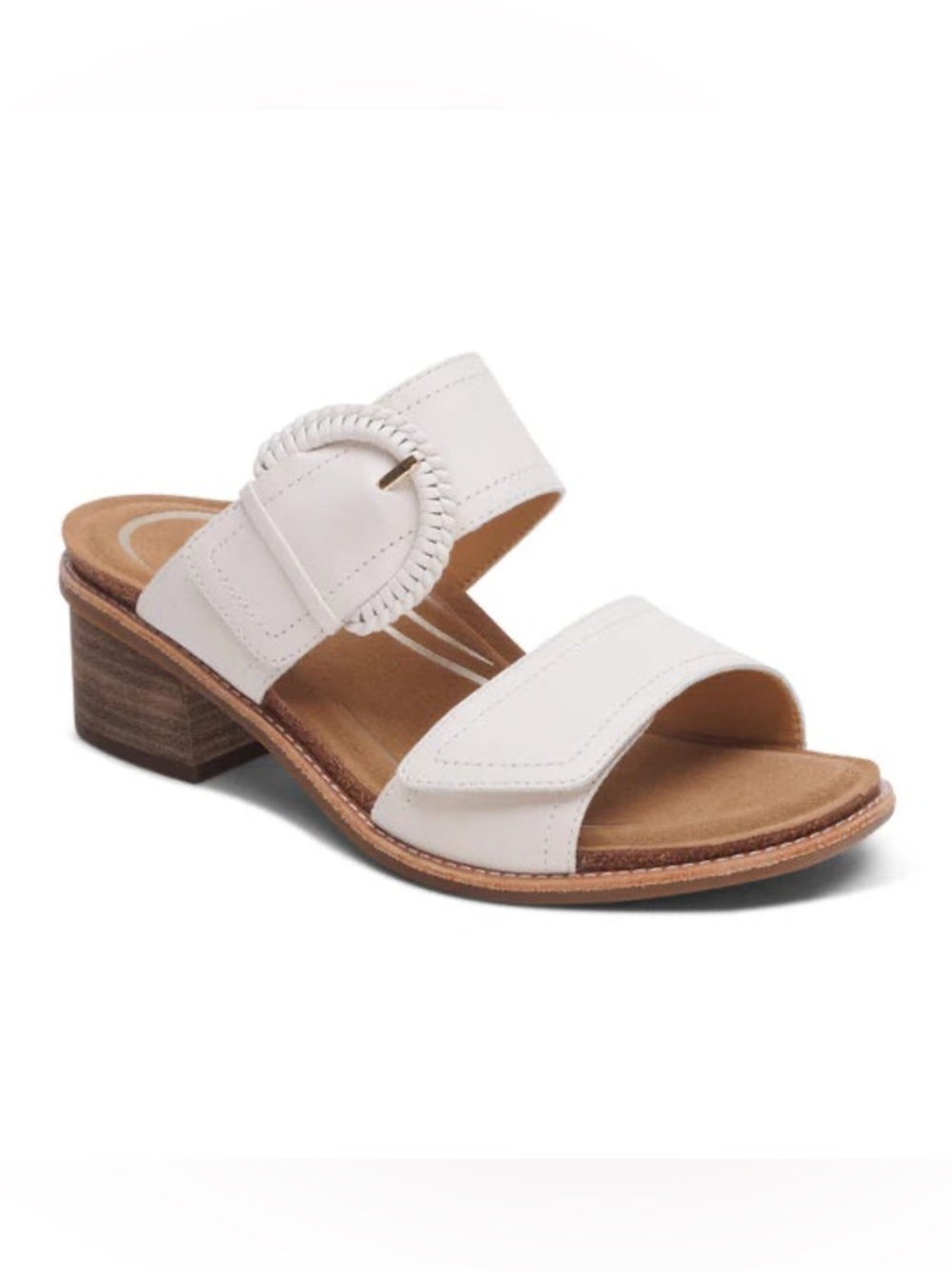 AETREX ‘Tatiana’ Block Heeled Comfort Sandal In Ivory